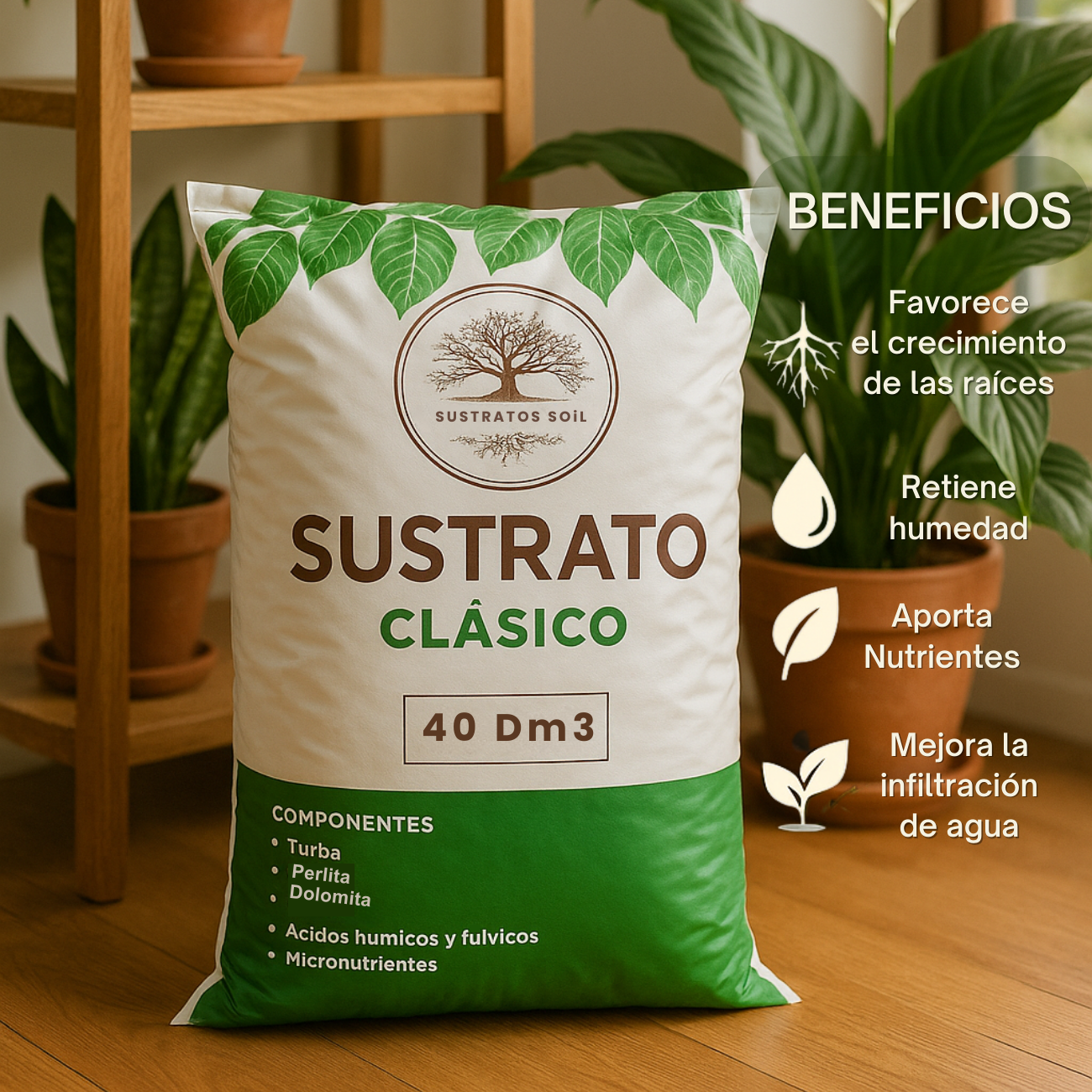 Sustrato orgánico para macetas: Nutre y fortalece tus plantas + 2 EBOOKS DE REGALO!